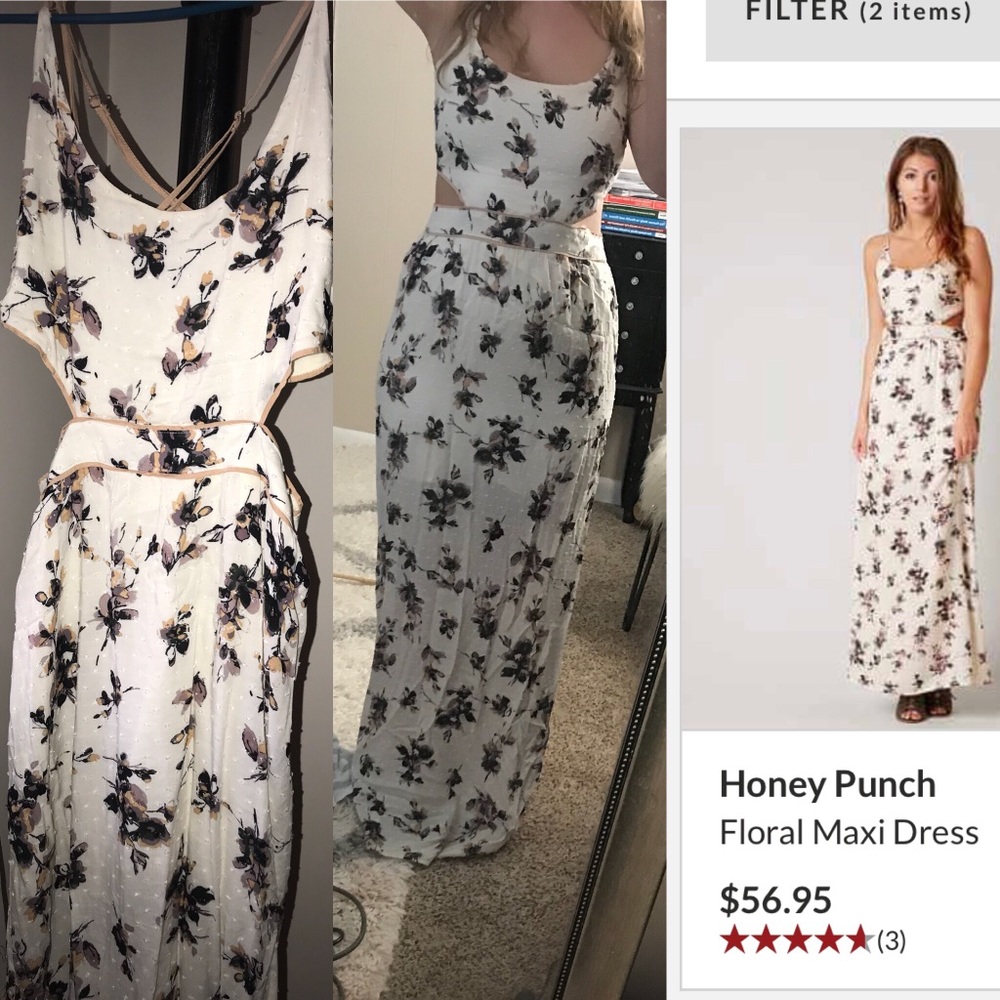 Honey Punch floral maxi dress